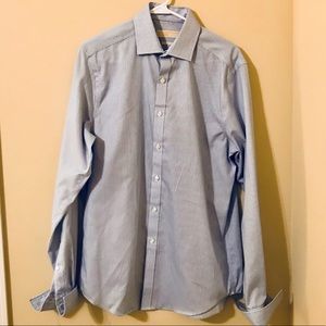 Blue Pinstripe Micheal Kors Slim Fit Dress Shirt